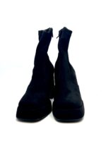 Tronchetto Lorenzo Mari in Camoscio Nero Tacco Grosso H 10 cm Plateau 3 cm Art Giorgia 02 - immagine 3