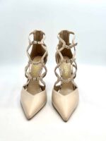 Decolletè Ninalilou con Fibiette Sulla Monta In Pelle Beige Tacco 11cm Art 332537A1 - immagine 2