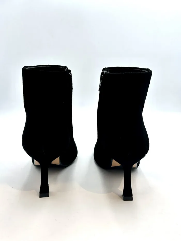Tronchetto Anna f in Camoscio Nero con Fondo Cuoio Antiscivolo Tacco 8 cm art. 9517, foto 5 di 5