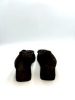 Ballerina Lorbac in Camoscio Grigio Fumo, Fondo Antiscivolo e Tacco 4,5 cm art. 8244 - immagine 4
