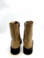 Stivaletti Allacciati Lorbac in Camoscio Beige con Cerniera laterale, Fondo Gomma Antiscivolo e Tacco 4,5 cm art. 9016 - immagine 4