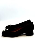 Ballerina Lorbac in Camoscio Nero, Fondo Antiscivolo e Tacco 4,5 cm art. 8244 - immagine 3