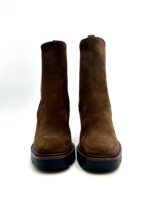 Stivaletto Lorenzo Mari in Camoscio Cuoio Tacco Grosso H 9 cm Art Alice 01 - immagine 3