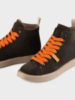 Polacchino Panchic P01 in Suede foderato in Microfibra EBANO lacci BRUCIATO - immagine 4