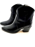 Stivaletto Camperos Anna f in Pelle Nera con Fondo Antiscivolo art. 9659 Tacco 5 cm - immagine 4