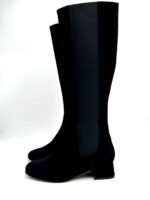 Stivale Lorbac in Camoscio Nero con Elastico e Cerniera laterale, Fondo Gomma Antiscivolo e Tacco 4,5 cm art. 9034 - immagine 3