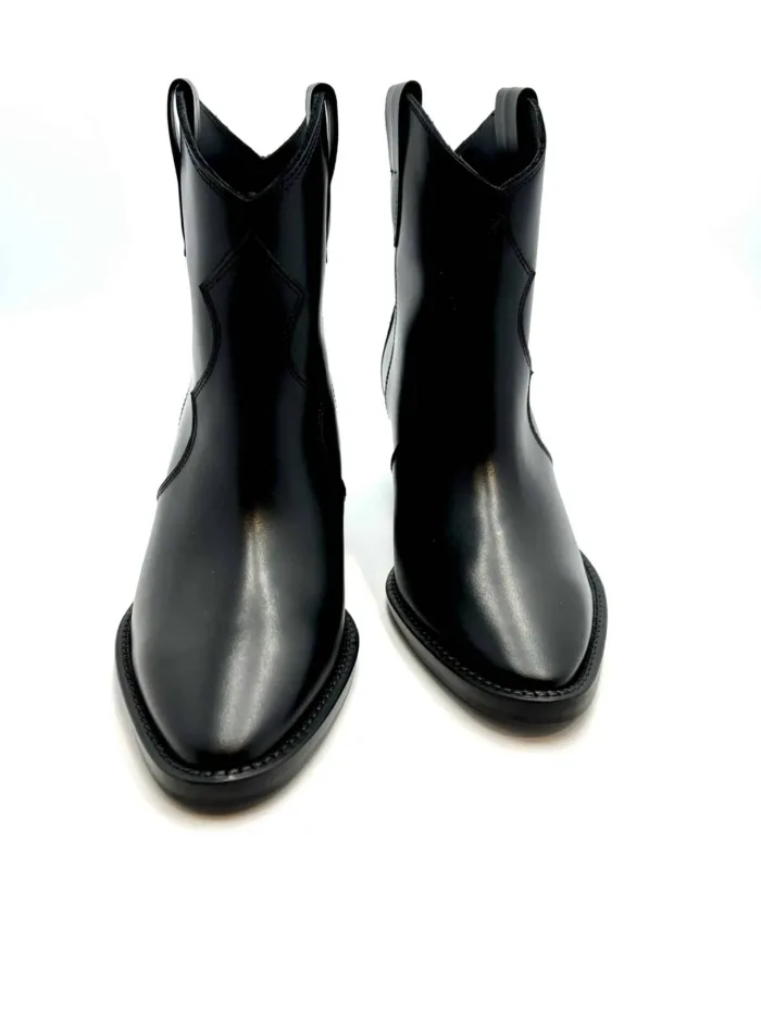 Stivaletto Camperos Anna f in Pelle Nera con Fondo Antiscivolo art. 9659 Tacco 5 cm, foto 3 di 6