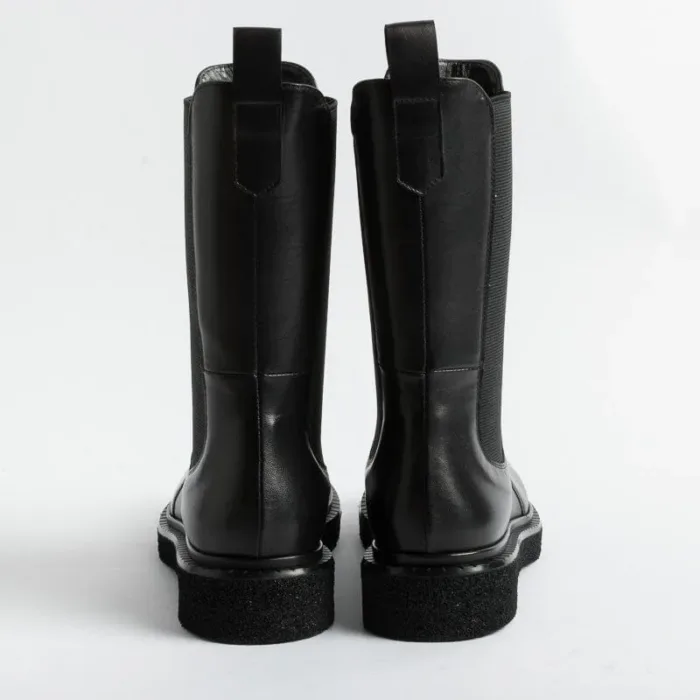 Stivaletto Beatles Guglielmo Rotta Keith In Pelle Nera con Fondo Ultralight, foto 4 di 5