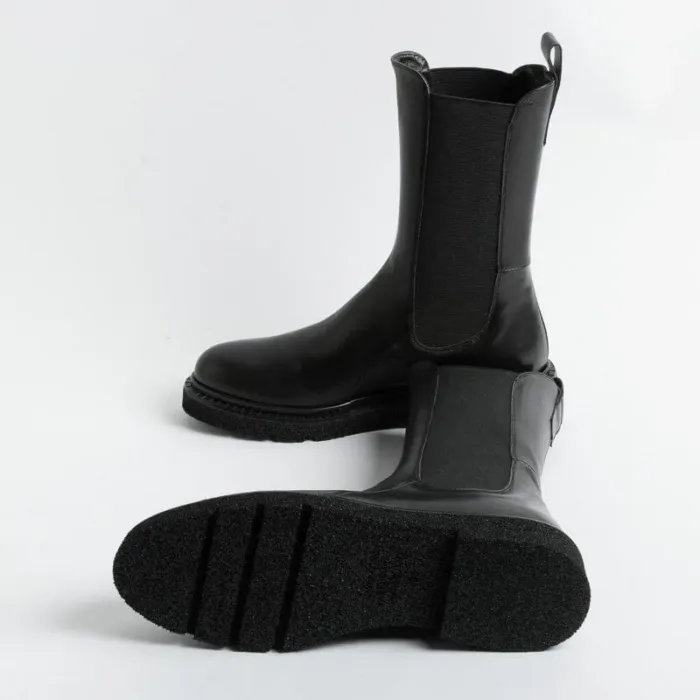 Stivaletto Beatles Guglielmo Rotta Keith In Pelle Nera con Fondo Ultralight, foto 5 di 5