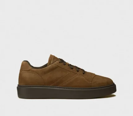 Sneakers Uomo Doucal's In Camoscio Cuoio Art. DU3146HUGHF0090M01
