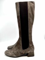Stivale Lorbac in Camoscio Grigio Fumo con Elastico e Cerniera laterale, Fondo Gomma Antiscivolo e Tacco 4,5 cm art. 9034 - immagine 4