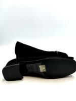 Ballerina Lorbac in Camoscio Nero, Fondo Antiscivolo e Tacco 4,5 cm art. 8244 - immagine 5