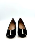 Ballerina Lorbac in Camoscio Nero, Fondo Antiscivolo e Tacco 4,5 cm art. 8244 - immagine 2