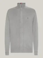 Cardigan con Zip Cotton Cashmere Tommy Hilfiger Grigio art. MW0MW28050 P91