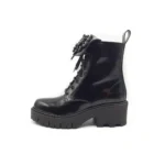 Anfibio Lorenzo Mari in Pelle Spazzolata Nera Tacco Grosso H 6 cm Sara 02