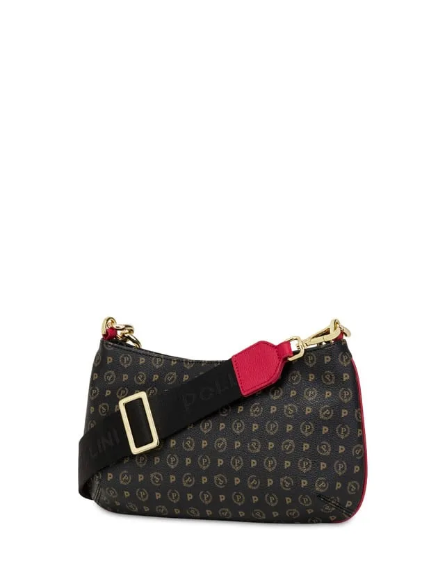 Tracolla Heritage Pollini Nera con dettagli Rossi TE8490PP0FQ1100B, foto 4 di 5