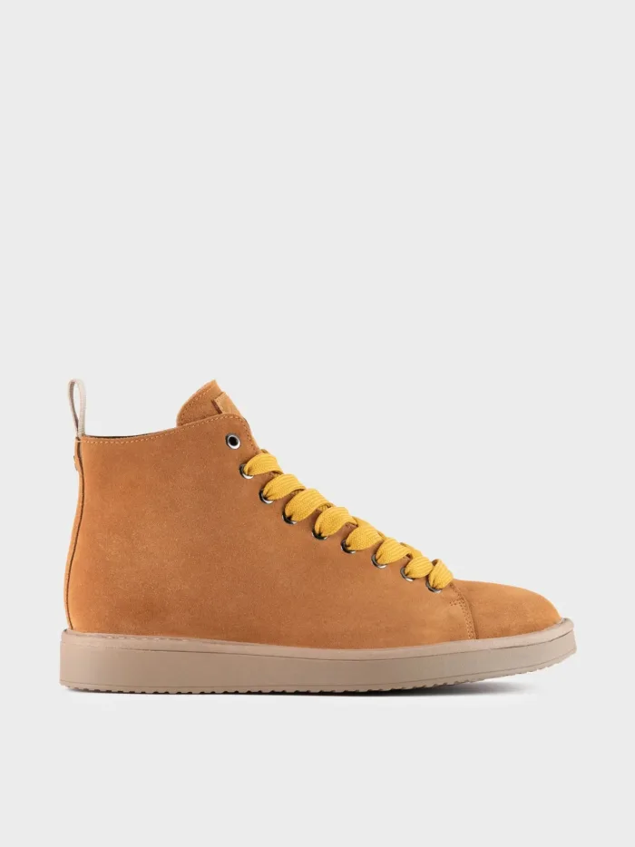 Polacchino Panchic P01 in Suede foderato in Microfibra Cuoio lacci Gialli Brown Sugar Giallo, foto 1 di 3