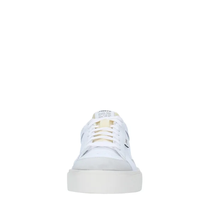 Sneakers Strype Uomo in Pelle Bianca con dettagli in Camoscio e Spoiler Blu art. ST1001, foto 3 di 6