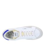Sneakers Strype Uomo in Pelle Bianca con dettagli in Camoscio e Spoiler Blu art. ST1001 - immagine 5