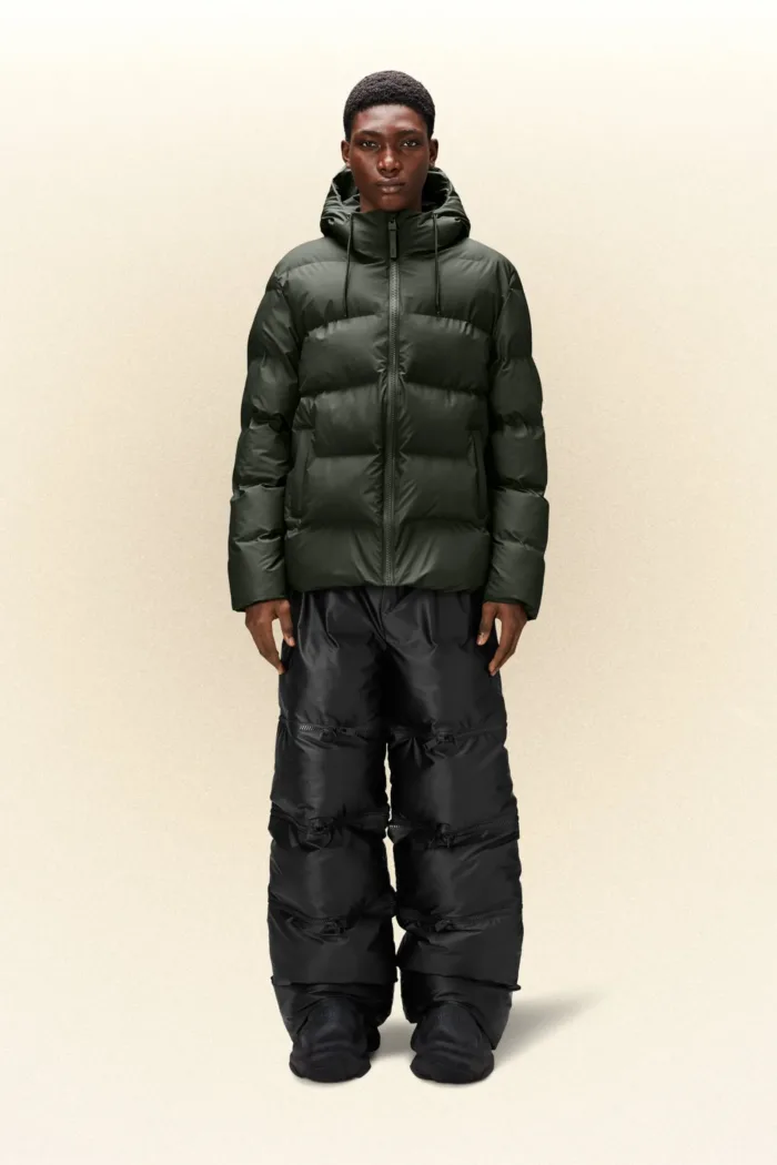 Piumino Rains Verde art. Alta Puffer Jacket W3T3 15120, foto 2 di 3