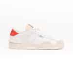 Sneakers Strype Uomo in Pelle Bianca con dettagli in Camoscio e Spoiler Rosso art. ST1001