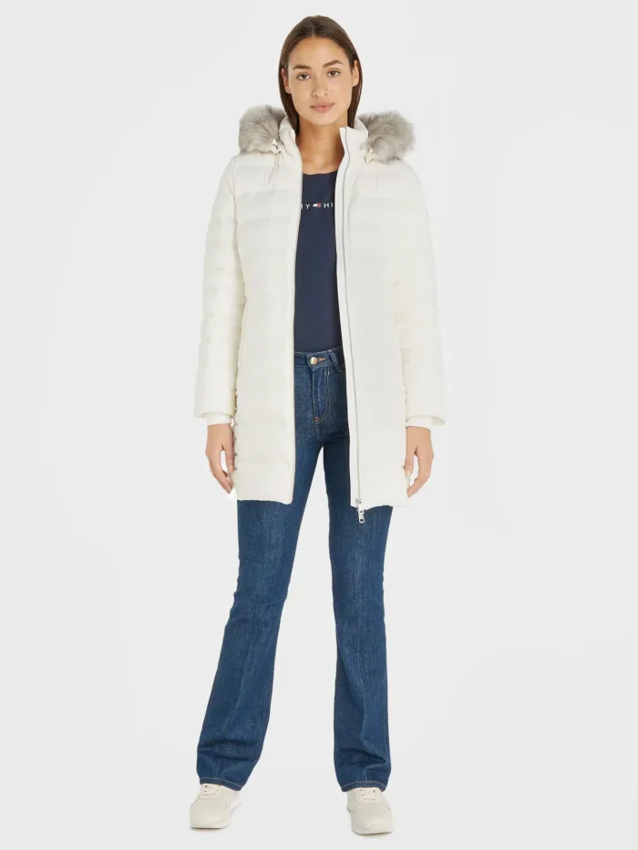 Piumino Tyra Donna Tommy Hilfiger Avorio art. WW0WW39747 YBH, foto 3 di 4