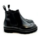Polacchino Beatles Brogue Crisci Uomo in Pelle Nera 3961FWECNFGR