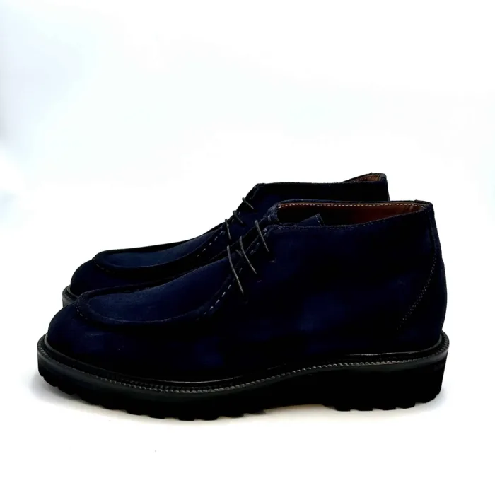 Polacchetto Uomo Crisci in Camoscio Blu 3784FWECSFGRM, foto 3 di 5