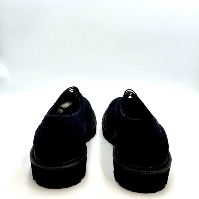 Derby Brogue Uomo Crisci in Camoscio Blu 3604FWACBFGRM, foto 4 di 5