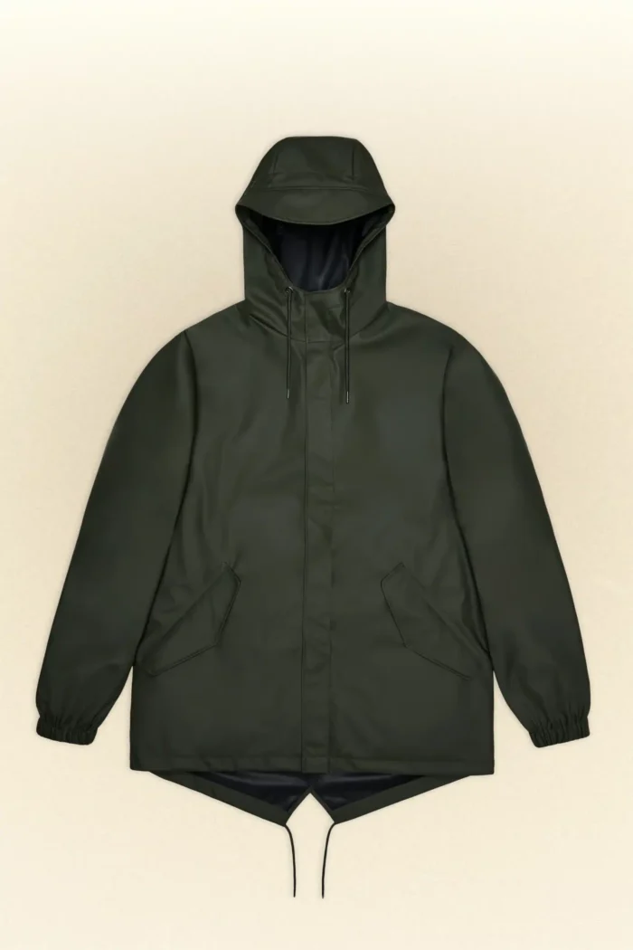 Impermeabile Rains colore Evergreen FISHTAIL JACKET art. 18010, foto 1 di 4