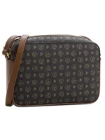 Borsa Pollini Heritage Tracollina Nera con dettagli Marroni TE8414PP03Q1100D