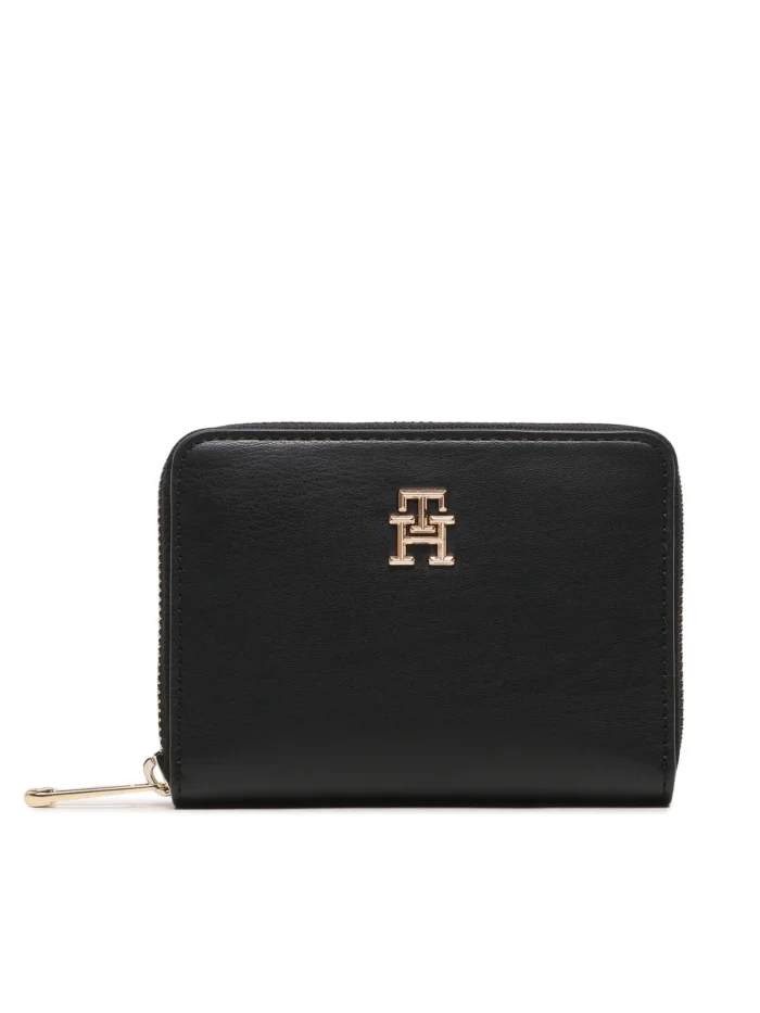 Portafogli Donna Tommy Hilfiger Nero Iconic Tommy Medium Za art. AW0AW15088 Bds, foto 1 di 2