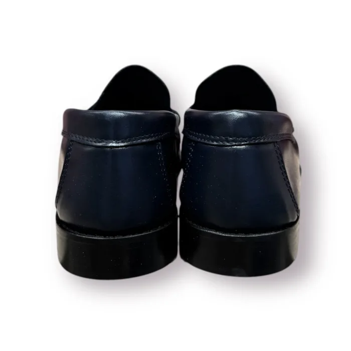 Mocassino Penny Uomo Positano In Pelle Blu Con Fondo Cuoio Antiscivolo Art. 2154, foto 4 di 4