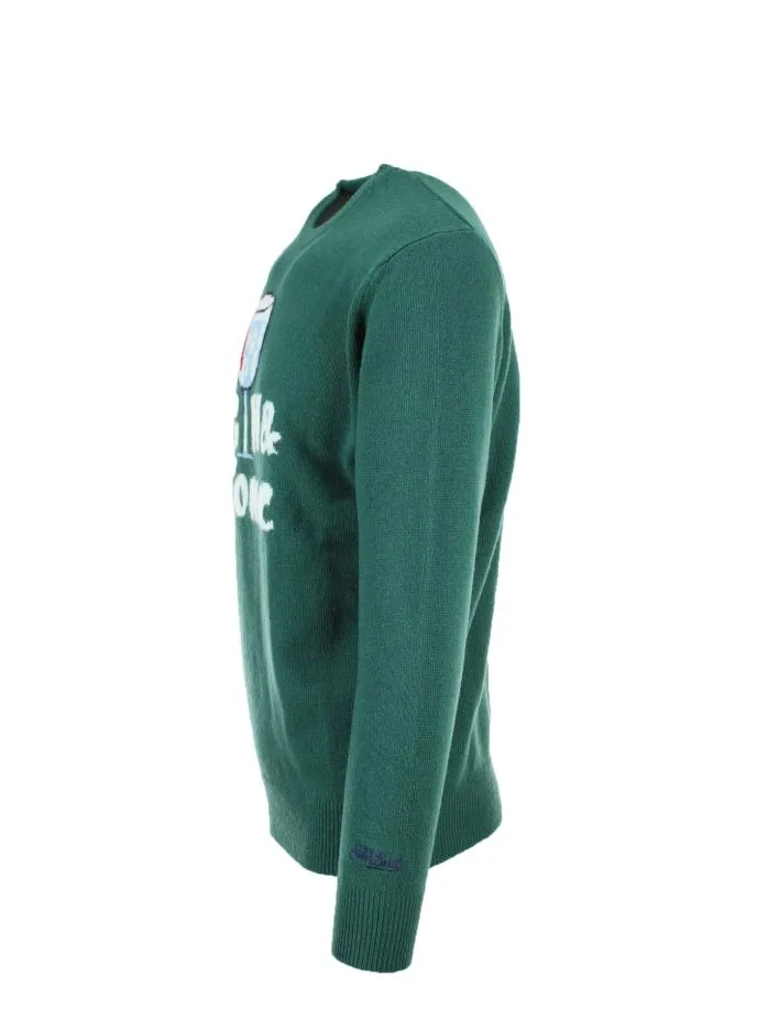 Maglione Girocollo Mc2 Saint Barth Verde art. Heron Gin Tonic 51, foto 2 di 3