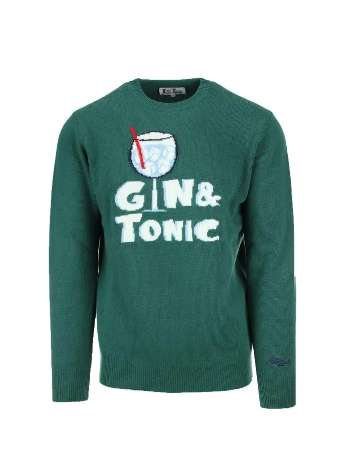 Maglione Girocollo Mc2 Saint Barth Verde art. Heron Gin Tonic 51, foto 1 di 3