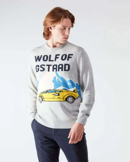 Maglione Girocollo Mc2 Saint Barth Grigio art. Heron GSTAAD Wolf 15 ML