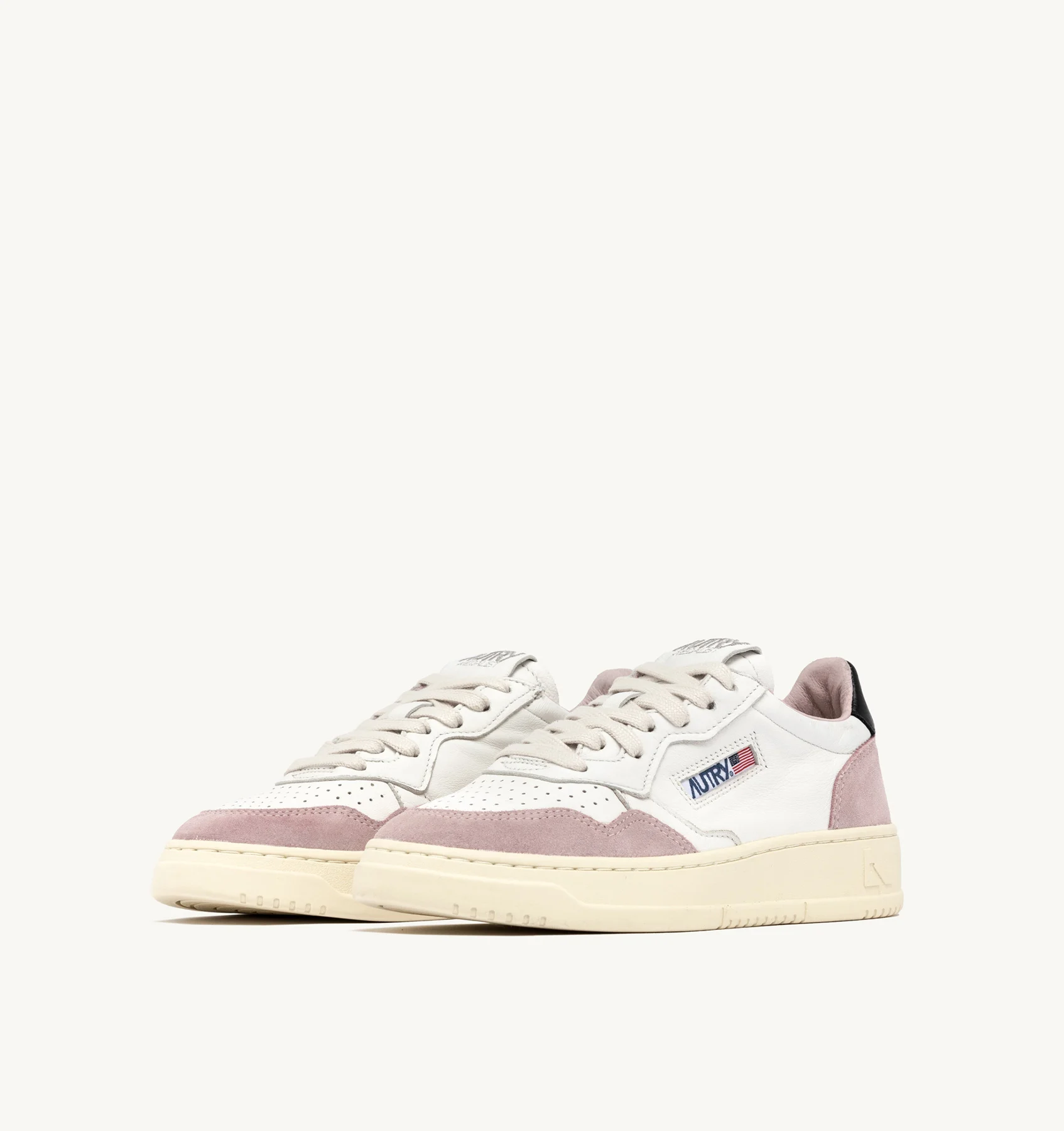 Sneakers Autry Donna Medalist in Pelle Di Capra e Camoscio Rosa e Spoiler Nero art. AULW GS20 - immagine 2