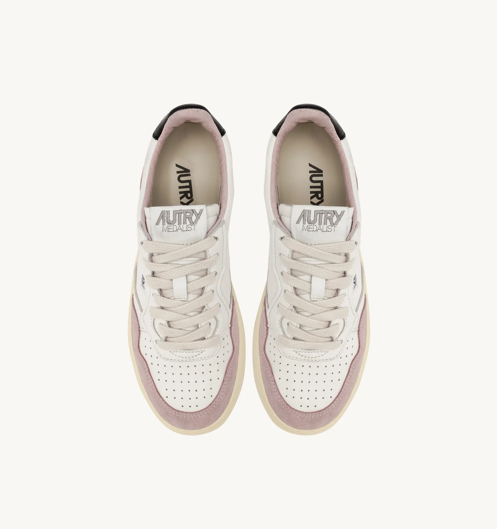 Sneakers Autry Donna Medalist in Pelle Di Capra e Camoscio Rosa e Spoiler Nero art. AULW GS20 - immagine 5