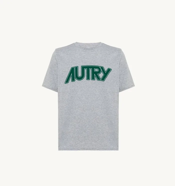 T-Shirt Autry Grigia con Scritta Verde art. TSPM 504M, foto 1 di 4