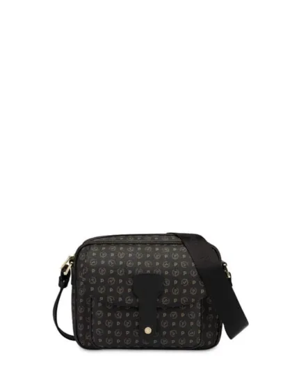 Tracolla Camera Bag Nera e Dettagli Neri con Tasca Frontale Pollini Heritage  Art TE8448PP0AQ1100A