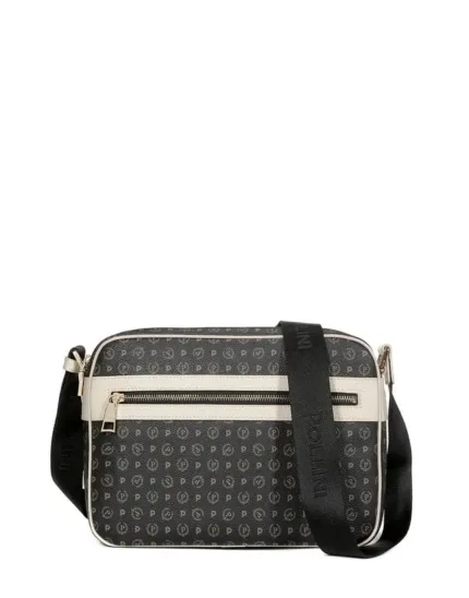 Tracolla Nera e Dettagli Avorio con doppia cerniera Pollini Heritage Art TE8402PP02Q1100C