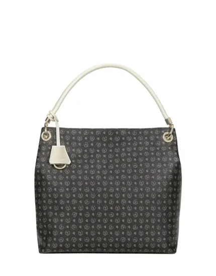 Borsa Pollini a Spalla Nera con dettagli Avorio TE8409PP02Q11