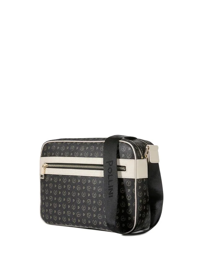 Tracolla Nera e Dettagli Avorio con doppia cerniera Pollini Heritage Art TE8402PP02Q1100C, foto 2 di 5