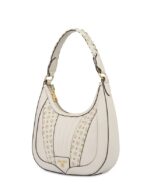 Mezzaluna Pollini Bianca Con Manico in Pelle Intrecciata e Dettagli In Tapiro SC4505PP1ISA111A - immagine 2
