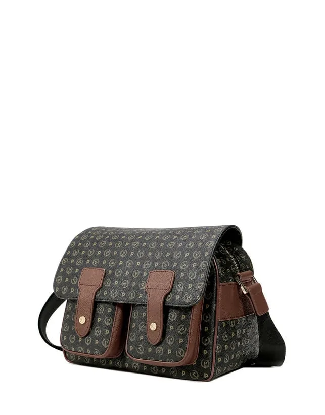 Borsa Pollini Reporter Heritage Nera con dettagli Cuoio TE8421PP04Q1100D, foto 2 di 5
