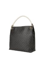 Borsa Pollini a Spalla Nera con dettagli Avorio TE8409PP02Q11 - immagine 3