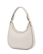 Mezzaluna Pollini Bianca Con Manico in Pelle Intrecciata e Dettagli In Tapiro SC4505PP1ISA111A - immagine 3