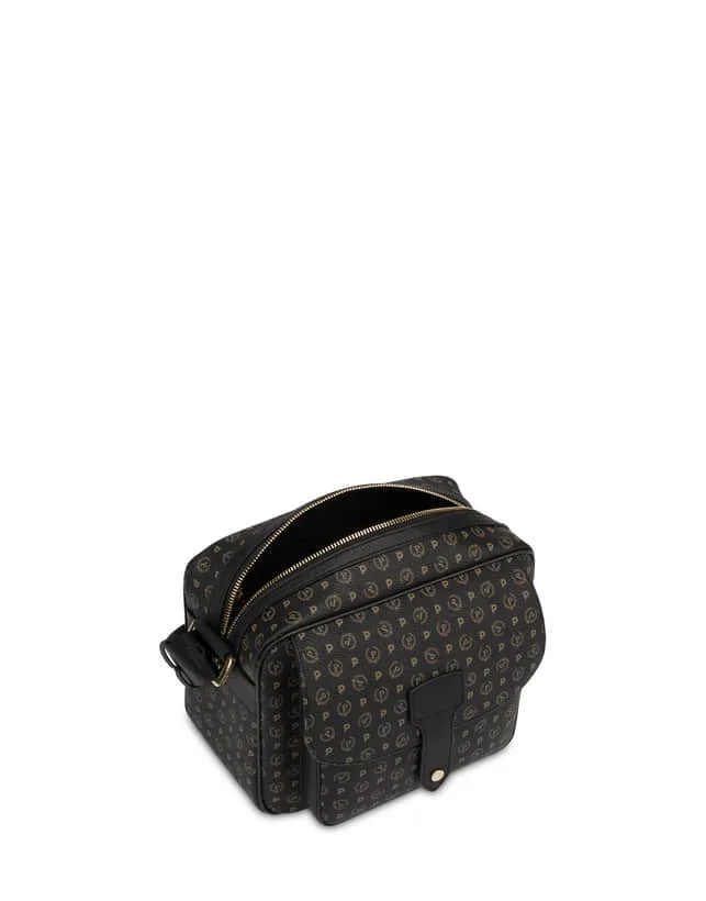 Tracolla Camera Bag Nera e Dettagli Neri con Tasca Frontale Pollini Heritage  Art TE8448PP0AQ1100A, foto 4 di 5
