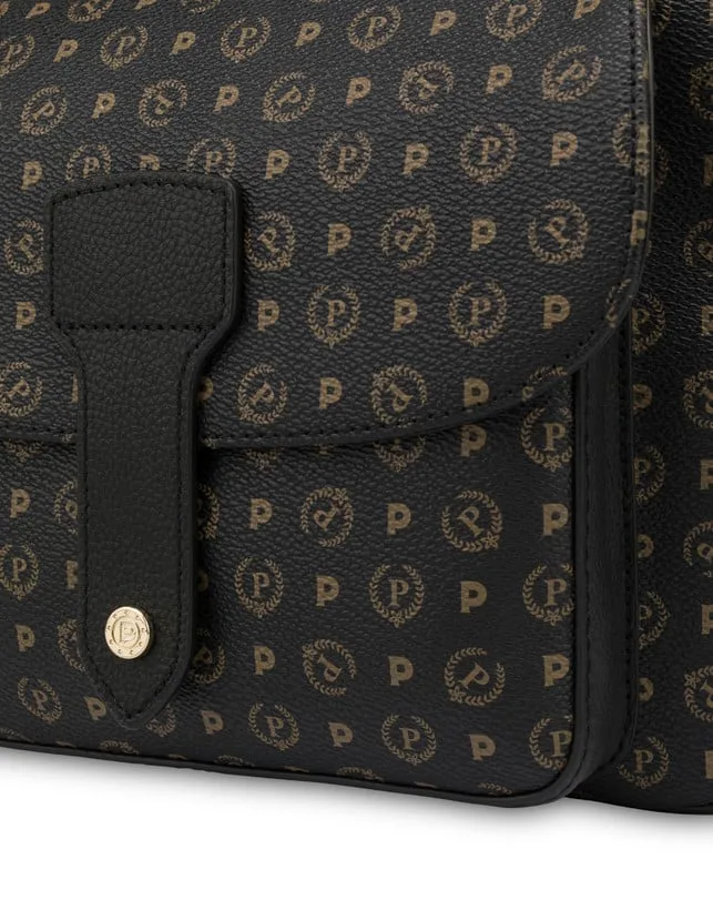 Tracolla Camera Bag Nera e Dettagli Neri con Tasca Frontale Pollini Heritage  Art TE8448PP0AQ1100A, foto 5 di 5