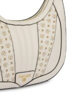 Mezzaluna Pollini Bianca Con Manico in Pelle Intrecciata e Dettagli In Tapiro SC4505PP1ISA111A - immagine 5